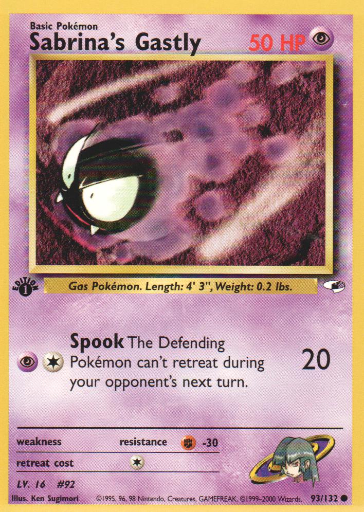 Sabrinas Gastly - 93/132 - Common - 1st Edition